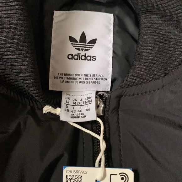 Adidas Black Warm Bomber Jacket M - Picture 9 of 11